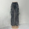 Pantalones vaqueros de la pierna ancha versátil de la cintura alta de las mujeres moda estilo denim cómodo y duradero pantalones vaqueros de las mujeres Specification image